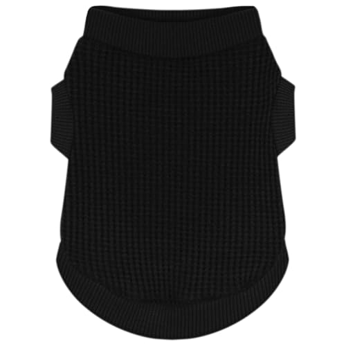 Gemütliche und funktionelle Hunde-Shirts für kleine Welpen: Dehnbare, schwarze Kleidung mit einfachem Design, ideal für Chihuahuas und Yorkies – verbessert Komfort und Verspieltheit an kühlen Tagen von Paiaite