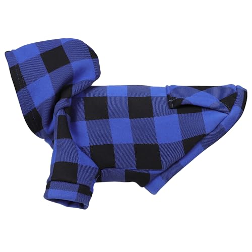 Hunde-Kapuzenpullover mit Karomuster: hochwertiges Polyester-Baumwollgewebe, mit Gesäßtasche und Loch für die Leine, Hunde-Sweatshirt für kleine, mittelgroße und große Hunde, stilvoll und funktional Hunde-Kapuzenpullover mit Karomuster: hochwertiges Polyester-Baumwollgewebe, mit Gesäßtasche und Loch für die Leine, Hunde-Sweatshirt für kleine, mittelgroße und große Hunde, stilvoll und funktional von Paiaite