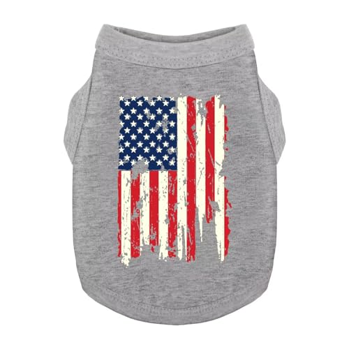 Hundeweste mit amerikanischer Flagge: perfektes Hunde-Shirt, ideales Tanktop für den Alltag, Feierlichkeiten zum Unabhängigkeitstag, hochwertige Materialien, niedlicher und stilvoller Look, Kampf von Paiaite