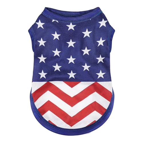 Hundeweste mit amerikanischer Flagge: perfektes Hunde-Shirt, ideales Tanktop für den Alltag, Feierlichkeiten zum Unabhängigkeitstag, hochwertige Materialien für einen niedlichen und stilvollen Look von Paiaite