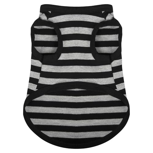 Paiaite Hunde-Shirt, gestreift, Baumwolle, ärmellos, Größe L, Grau Paiaite Hunde-Shirt, gestreift, Baumwolle, ärmellos, Größe L, Grau von Paiaite