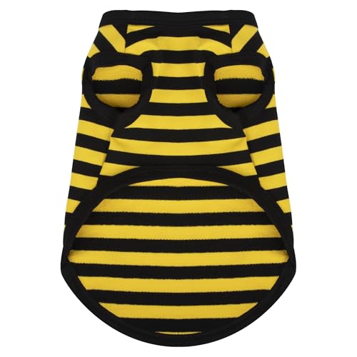 Paiaite Gestreiftes Hemd für Hunde, Baumwolle, ärmellos, Welpen, Hunde, atmungsaktiv, Tank-Top, buntes Welpen-Sweatshirt, Hundekleidung für kleine, mittelgroße Hunde, Gelb, Größe XXL Paiaite Gestreiftes Hemd für Hunde, Baumwolle, ärmellos, Welpen, Hunde, atmungsaktiv, Tank-Top, buntes Welpen-Sweatshirt, Hundekleidung für kleine, mittelgroße Hunde, Gelb, Größe XXL von Paiaite