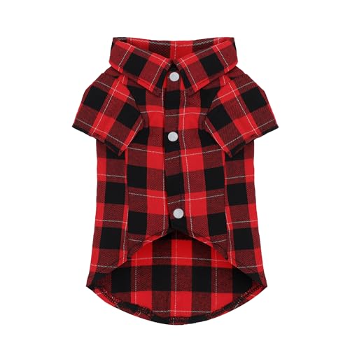 Paiaite Kariertes Hunde-Shirt: klassischer karierter Stil aus reiner Baumwolle für große, mittelgroße und kleine Rassen, Komfort, Atmungsaktivität und Eleganz, perfekt für den Alltag und Paiaite Kariertes Hunde-Shirt: klassischer karierter Stil aus reiner Baumwolle für große, mittelgroße und kleine Rassen, Komfort, Atmungsaktivität und Eleganz, perfekt für den Alltag und von Paiaite