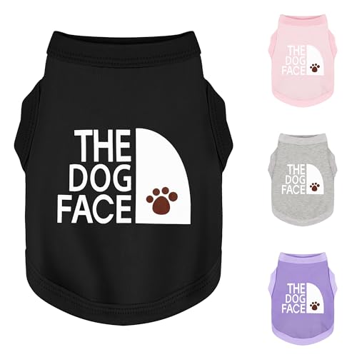 Paiaite Personality Canine Attire Hunde-Shirt, weich, leicht, Baumwolle, mit Aufdruck "The Dog Face", perfekt für kleine und mittelgroße Rassen, Alltag, Schwarz, Größe XL Paiaite Personality Canine Attire Hunde-Shirt, weich, leicht, Baumwolle, mit Aufdruck "The Dog Face", perfekt für kleine und mittelgroße Rassen, Alltag, Schwarz, Größe XL von Paiaite