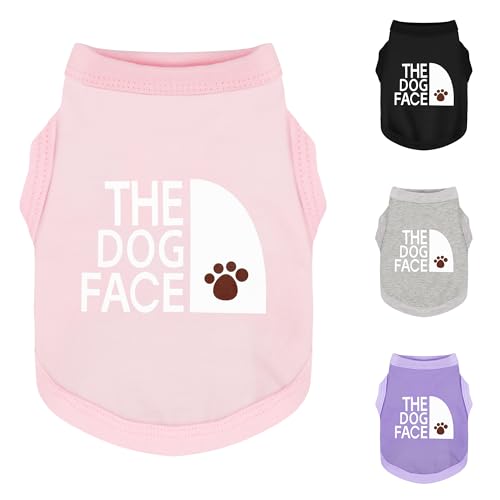 Personality Canine Attire Hundekleidung aus weicher, leichter Baumwolle mit Aufdruck "The Dog Face" für kleine und mittelgroße Rassen, perfekt für den Alltag, bequemes und atmungsaktives Hunde-Shirt, Personality Canine Attire Hundekleidung aus weicher, leichter Baumwolle mit Aufdruck "The Dog Face" für kleine und mittelgroße Rassen, perfekt für den Alltag, bequemes und atmungsaktives Hunde-Shirt, von Paiaite