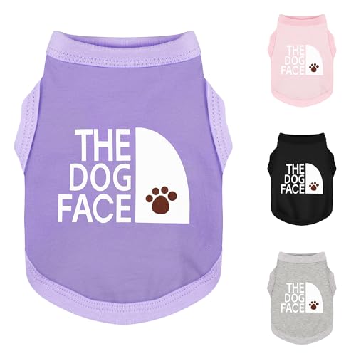 Personality Canine Attire Hundekleidung aus weicher, leichter Baumwolle mit Aufdruck "The Dog Face" für kleine und mittelgroße Rassen, perfekt für den Alltag, bequemes und atmungsaktives Hunde-Shirt, Personality Canine Attire Hundekleidung aus weicher, leichter Baumwolle mit Aufdruck "The Dog Face" für kleine und mittelgroße Rassen, perfekt für den Alltag, bequemes und atmungsaktives Hunde-Shirt, von Paiaite