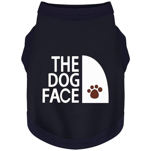 Personality Canine Attire Hundekleidung aus weicher, leichter Baumwolle mit Aufdruck "The Dog Face" für kleine und mittelgroße Rassen, perfekt für den Alltag, bequemes und atmungsaktives von Paiaite