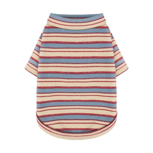Stilvolles, gestreiftes Block-Hunde-Shirt, bequem, atmungsaktiv und knitterarm. Perfekte Bekleidung für kleine, mittelgroße und große Hunde, ein Muss für Tierliebhaber, Größe 4XL von Paiaite