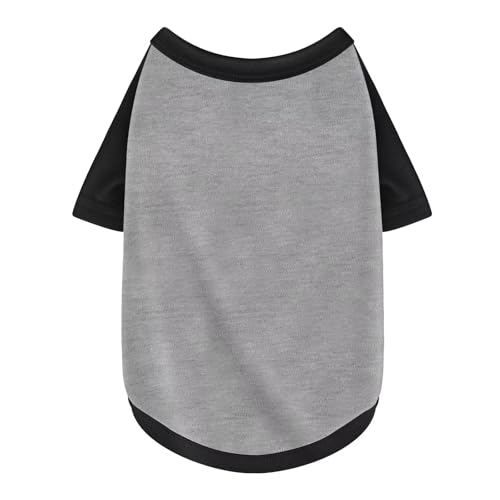 Stylisches graues Block-Hunde-Shirt: hochwertiges Polyester-Baumwoll-Mischgewebe, bequem, atmungsaktiv und knitterarm. Perfekte Bekleidung für kleine, mittelgroße und große Hunde, ein Muss für von Paiaite