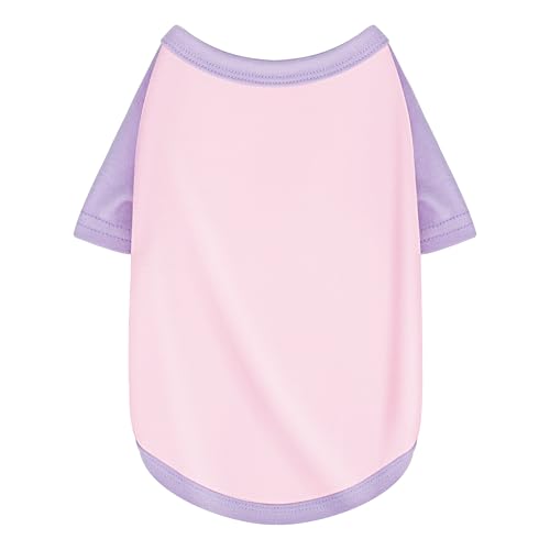 Stylisches rosa Colorblock-Hunde-Shirt: hochwertiges Polyester-Baumwoll-Mischgewebe, bequem, atmungsaktiv und knitterarm. Perfekte Bekleidung für kleine, mittelgroße und große Hunde, ein Muss für Stylisches rosa Colorblock-Hunde-Shirt: hochwertiges Polyester-Baumwoll-Mischgewebe, bequem, atmungsaktiv und knitterarm. Perfekte Bekleidung für kleine, mittelgroße und große Hunde, ein Muss für von Paiaite