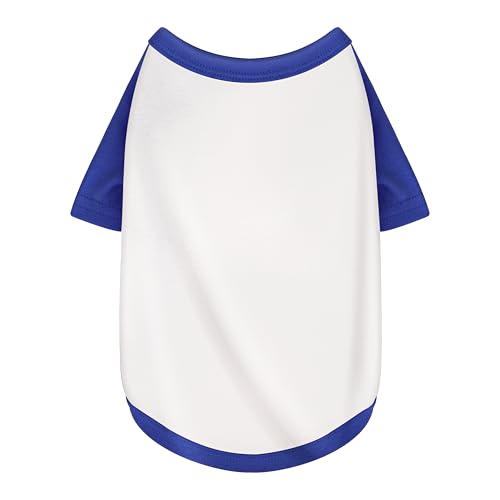Stylisches weißes Colorblock-Hunde-Shirt: hochwertiges Polyester-Baumwoll-Mischgewebe, bequem, atmungsaktiv und knitterarm. Perfekte Bekleidung für kleine, mittelgroße und große Hunde, ein Muss für Stylisches weißes Colorblock-Hunde-Shirt: hochwertiges Polyester-Baumwoll-Mischgewebe, bequem, atmungsaktiv und knitterarm. Perfekte Bekleidung für kleine, mittelgroße und große Hunde, ein Muss für von Paiaite