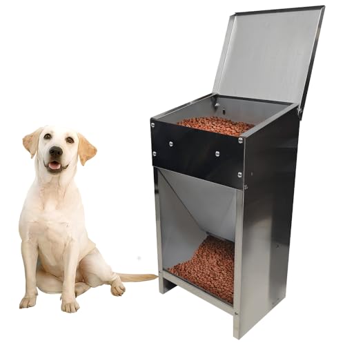304 Edelstahl-Futterstation für den Innen- und Außenbereich, automatischer Schwerkraft-Spender für kleine, mittelgroße und große Rassen, hält 11,3 kg Trockenfutter 304 Edelstahl-Futterstation für den Innen- und Außenbereich, automatischer Schwerkraft-Spender für kleine, mittelgroße und große Rassen, hält 11,3 kg Trockenfutter von Paiaojia