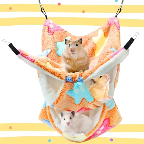 Kleine Haustier-Hängematte mit 3 Ebenen – Haustier-Hängesack, Schlafsack, Bett, Hängebett für mehrere Haustierkäfige, Käfig-Hängematte für Ratten, Frettchen, Zuckergleiter, Hamster, Eichhörnchen Kleine Haustier-Hängematte mit 3 Ebenen – Haustier-Hängesack, Schlafsack, Bett, Hängebett für mehrere Haustierkäfige, Käfig-Hängematte für Ratten, Frettchen, Zuckergleiter, Hamster, Eichhörnchen von Paidiem