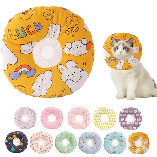 Paipeper Aufblasbares Kegelhalsband für Katzen nach Operationen, weicher und alternativer Katzenkegel, Anti-Leck-Wund-Elizabethan, bequemes E-Kragen (Cloud-xs) von Paipeper