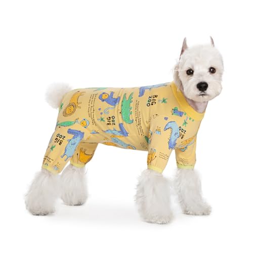 Paipeper Hunde-Genesungsanzug, langärmeliger Body für postoperative Hunde, Einteiler für kleine Hunde, Bauch-Wundbandagen, Kleidung, verhindert Lecken von Wunden und Haarausfall, Pyjama für Hunde nach von Paipeper