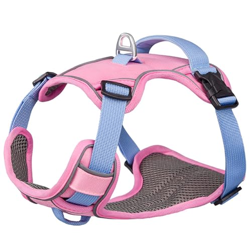 Paipeper Hundegeschirr gegen Ziehen, verstellbar, leicht, mit reflektierenden Streifen, Haustiergeschirr mit leicht zu kontrollierendem Griff, verhindert, dass Haustiere ziehen und ersticken (Rosa, M) Paipeper Hundegeschirr gegen Ziehen, verstellbar, leicht, mit reflektierenden Streifen, Haustiergeschirr mit leicht zu kontrollierendem Griff, verhindert, dass Haustiere ziehen und ersticken (Rosa, M) von Paipeper