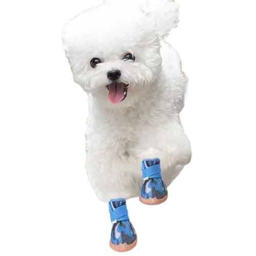 Paipeper Hundeschuhe für kleine Hunde, atmungsaktive Hundestiefel, Haustierpfotenschutz für heißen Bürgersteig und Winterschnee, Spaziergänge im Freien und Hartböden im Innenbereich (Blau, Schwarz Paipeper Hundeschuhe für kleine Hunde, atmungsaktive Hundestiefel, Haustierpfotenschutz für heißen Bürgersteig und Winterschnee, Spaziergänge im Freien und Hartböden im Innenbereich (Blau, Schwarz von Paipeper