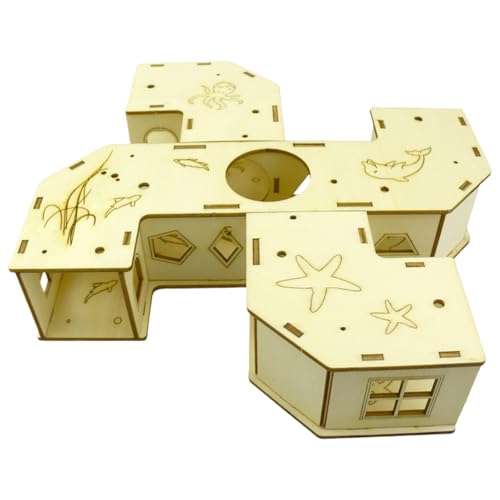Palaufr Hamster Labyrinth | Kleintier Tunnel Zubehör Für Hamster,Interaktive Spielzeuge Und Bewegungsspielzeug Für Kleinnager von Palaufr