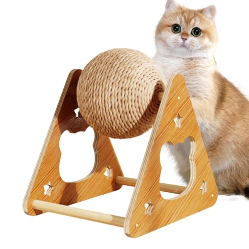 Palaufr Katzenspielzeug Kratzball - Sisal Ball Kratzspielzeug,Vertikales Trainingsrad Mit Holzrahmen Zur Krallenpflege Für Kätzchen Welpen Kaninchen Klettern Indoor Spiel Palaufr Katzenspielzeug Kratzball - Sisal Ball Kratzspielzeug,Vertikales Trainingsrad Mit Holzrahmen Zur Krallenpflege Für Kätzchen Welpen Kaninchen Klettern Indoor Spiel von Palaufr