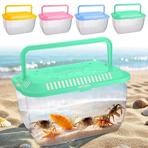 Palksky Fangen und Freilassen Strand-Aquarium, 4 Stück, durchsichtig, Kunststoff-Fischschale mit belüfteten Deckeln, tragbarer Fischbehälter zum Sammeln von Meerestieren, kleinen Fischen, Krabben Palksky Fangen und Freilassen Strand-Aquarium, 4 Stück, durchsichtig, Kunststoff-Fischschale mit belüfteten Deckeln, tragbarer Fischbehälter zum Sammeln von Meerestieren, kleinen Fischen, Krabben von Palksky