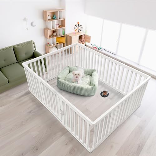 PALOPALO Indoor-Hunde-Laufstall für kleine/mittelgroße Haustiere | verstellbare rutschfeste Unterseite für Welpen und Katzen | BPA-freier Kunststoffzwinger mit leicht zu reinigendem Design PALOPALO Indoor-Hunde-Laufstall für kleine/mittelgroße Haustiere | verstellbare rutschfeste Unterseite für Welpen und Katzen | BPA-freier Kunststoffzwinger mit leicht zu reinigendem Design von Palopalo
