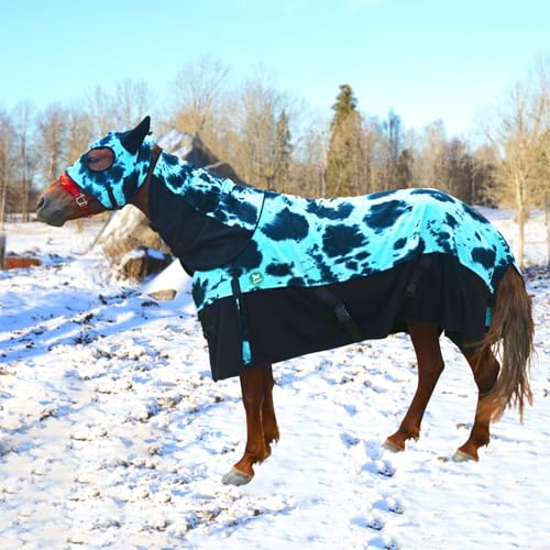 Pferde-Polarfleece-Kühldecke mit Hals- und Kopfbedeckung, 3-teiliges Set, leitet Feuchtigkeit ab, hält trocken, ideal für Pferde, die im Winter aktiv bleiben, 188 cm, Blau Pferde-Polarfleece-Kühldecke mit Hals- und Kopfbedeckung, 3-teiliges Set, leitet Feuchtigkeit ab, hält trocken, ideal für Pferde, die im Winter aktiv bleiben, 188 cm, Blau von Paloura