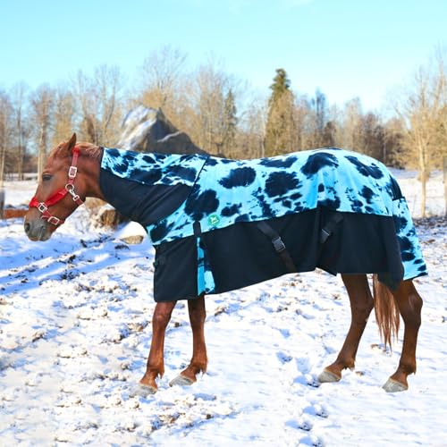 Pferde-Polarfleece-Kühldecke mit Halsabdeckung, 2-teiliges Set, leitet Feuchtigkeit ab, hält trocken, ideal für Pferde, die im Winter aktiv bleiben, 188 cm, Blau Pferde-Polarfleece-Kühldecke mit Halsabdeckung, 2-teiliges Set, leitet Feuchtigkeit ab, hält trocken, ideal für Pferde, die im Winter aktiv bleiben, 188 cm, Blau von Paloura