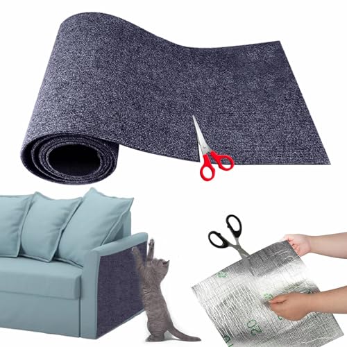 Kratzmatte Katze Selbstklebend, Kratzschutz Sofa Katze, Kratzbrett Katzen Kratzschutz, Katzenkratzmatte, AntiKratz Tape für Möbel Sofa Wand Couch Tür Schutz (Navy blau 30x30cm) von Pamatio