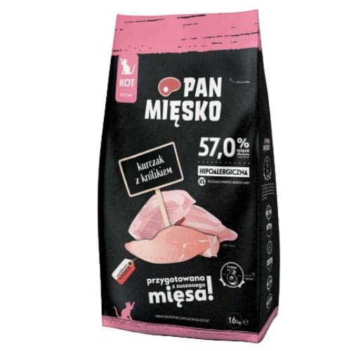 Herr Fleisch Trockenfutter für Kätzchen Huhn mit Kaninchen 1,6kg von Pan Mięsko