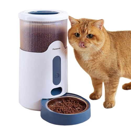 Panasonic CP-JNF01CW Smart Pet Feeder, automatischer Futterautomat, Katzen & kleine, mittelgroße Hunde, 2,8 Liter, App-Steuerung, Füllstandsüberwachung, WLAN, spülmaschinenfester Napf, Dualstrom,Weiß von Panasonic