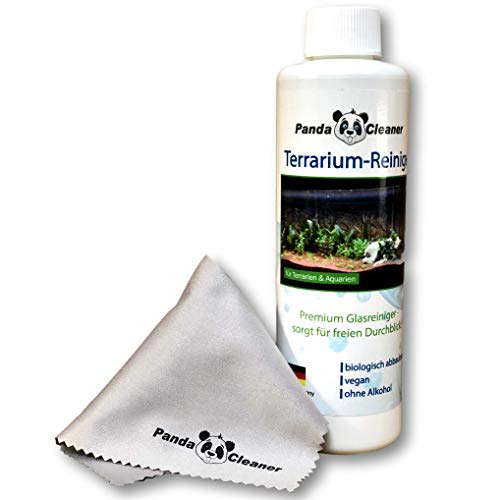 PandaCleaner Terrarium-Reiniger/Terrarienreiniger für Terrarienscheiben, Terrarienglas - Terrariumglasreiniger - 250ml Nachfüllflasche von PandaCleaner