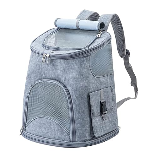 Katzen-Rucksack, Tragetasche für kleine Hunde, atmungsaktiver und cooler Katzen-Reiserucksack mit zwei Seitentaschen, Katzentrage, groß, geeignet zum Wandern, Reisen, Camping von PandaRoad