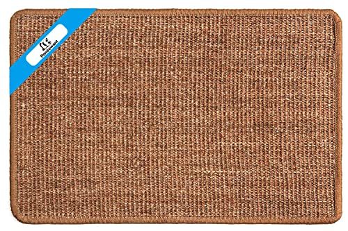 Kratzmatte für Katzen, langlebig, natürliches Sisal, horizontal, schützt Teppiche und Sofas, Khaki, 40 x 60 cm von Pandawant