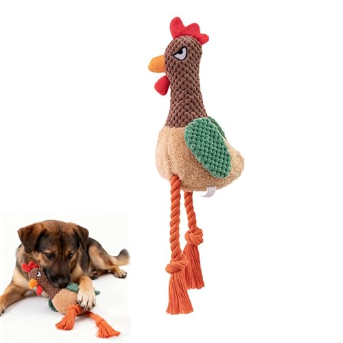 PandySarp Hundespielzeug mit Quietscher, interaktive Seilbeine für kleine und mittelgroße Hunde, mehrfarbiges Kauspielzeug zum Ziehen und Apportieren von PandySarp