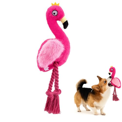 PandySarp Plüsch Flamingo Hundespielzeug mit Seilbeinen, Rosa, Interaktives Quietschendes Kauspielzeug für kleine, mittelgroße Hunde, Tauziehen Spielen PandySarp Plüsch Flamingo Hundespielzeug mit Seilbeinen, Rosa, Interaktives Quietschendes Kauspielzeug für kleine, mittelgroße Hunde, Tauziehen Spielen von PandySarp