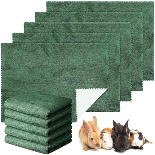 Panelee 10 Stück Waschbare Haustier Decken für Hunde Meerschweinchen Hase Katze Wasserdichtes Kleintier PIPI Pad Wiederverwendbare Schlafmatte Saugfähige Käfig Einlagen (Dunkelgrün, 18 x 24 Zoll) Panelee 10 Stück Waschbare Haustier Decken für Hunde Meerschweinchen Hase Katze Wasserdichtes Kleintier PIPI Pad Wiederverwendbare Schlafmatte Saugfähige Käfig Einlagen (Dunkelgrün, 18 x 24 Zoll) von Panelee
