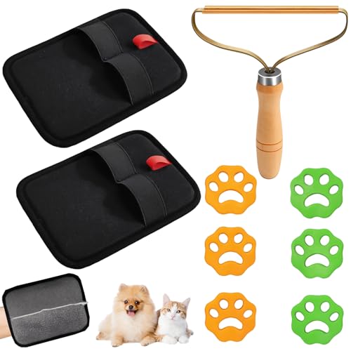 9 Stück Tierhaarentferner Handschuh Set, Fellmagnet Handschuhe für Hunde- und Katzenhaare, Haarentfernungshandschuh für Kleidung, Möbel und Auto, 2 Handschuhe, 1 Kratzer, 6 Silikonentferner 9 Stück Tierhaarentferner Handschuh Set, Fellmagnet Handschuhe für Hunde- und Katzenhaare, Haarentfernungshandschuh für Kleidung, Möbel und Auto, 2 Handschuhe, 1 Kratzer, 6 Silikonentferner von PangWuu