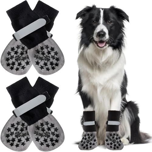 PangWuu 4 Hundeschuhe, Pfotenschutz Hund Hitze und Hunde Schuhe Sommer, Hundesocken Outdoor mit Antirutschsocken Hund, Länge 18cm, Breite 8cm, Baumwolle und PVC PangWuu 4 Hundeschuhe, Pfotenschutz Hund Hitze und Hunde Schuhe Sommer, Hundesocken Outdoor mit Antirutschsocken Hund, Länge 18cm, Breite 8cm, Baumwolle und PVC von PangWuu