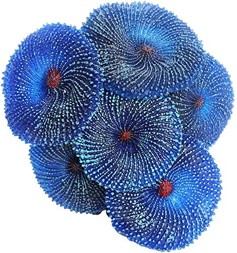 Panker Künstliche Koralle Meer Pflanze Ornament, realistische Silikon Aquarium Koralle Pflanze Ornament für Aquarium Aquarium Landschaften Landschaften (blau) von Panker