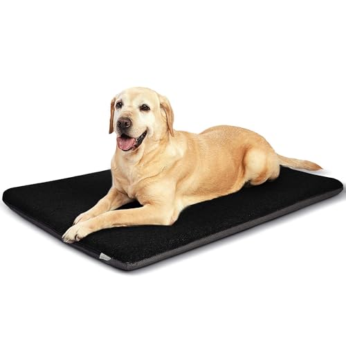 Panku Orthopädische Hundebetten für extra große Hunde, Hundeunterlage für Käfig, mit strapazierfähigem, waschbarem, wasserdichtem Leinen, abnehmbarer Bezug, Schwarz Panku Orthopädische Hundebetten für extra große Hunde, Hundeunterlage für Käfig, mit strapazierfähigem, waschbarem, wasserdichtem Leinen, abnehmbarer Bezug, Schwarz von Panku