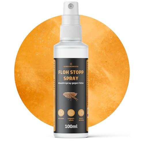 Floh Stopp Spray – 100 ml – Hoch konzentriert – Flohspray für Wohnung und Möbel – LANGZEITWIRKUNG – Für Innen & Textilien – Anti Flohspray – Flohabwehr - Flöhe bekämpfen - Floh Spray Floh Stopp Spray – 100 ml – Hoch konzentriert – Flohspray für Wohnung und Möbel – LANGZEITWIRKUNG – Für Innen & Textilien – Anti Flohspray – Flohabwehr - Flöhe bekämpfen - Floh Spray von Panteer