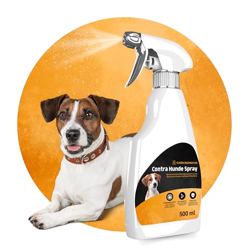 Panteer Schädlingsmeister Contra Hunde Spray - 500ml - Hundeschreck Spray mit Eukalyptus - Anti Urin Spray Hund mit LANGZEITWIRKUNG für Innen - und Außenbereiche - Hunde vertreiben - Anti Hunde von Panteer