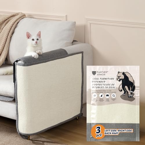 Panther Armor Kratzmatte & Kratzschutz für die Katze - Natürlicher Sisal Kratzteppich & Kratzmöglichkeit für das Sofa - Katzen Couch Abdeckung Panther Armor Kratzmatte & Kratzschutz für die Katze - Natürlicher Sisal Kratzteppich & Kratzmöglichkeit für das Sofa - Katzen Couch Abdeckung von Panther Armor