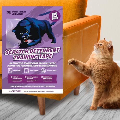 Panther Armor 15er-Pack Anti-Kratzabschreckungs- und Trainingsband – schützt die Couch vor Haustieren – Möbelschutz – Klebebänder Panther Armor 15er-Pack Anti-Kratzabschreckungs- und Trainingsband – schützt die Couch vor Haustieren – Möbelschutz – Klebebänder von Panther Armor