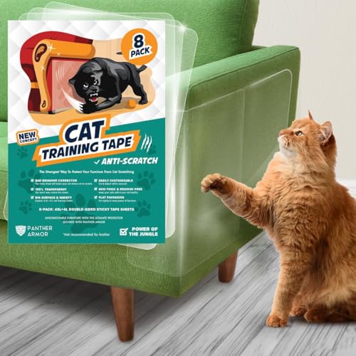 Panther Armor Kratzschutz Sofa Katze, 8 Stück Katzenkratzabwehr- und Trainingsband, Anti Kratz für Katzen Panther Armor Kratzschutz Sofa Katze, 8 Stück Katzenkratzabwehr- und Trainingsband, Anti Kratz für Katzen von Panther Armor
