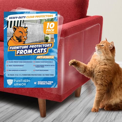 Panther Armor Robuster Kratzschutz für Sofa Katze, 10 Stück Anti Kratz Folie für Katzen Panther Armor Robuster Kratzschutz für Sofa Katze, 10 Stück Anti Kratz Folie für Katzen von Panther Armor