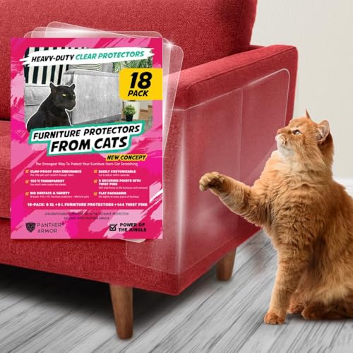 Panther Armor Robuster Kratzschutz für Sofa Katze, 18 Stück Anti Kratz Folie für Katzen von Panther Armor