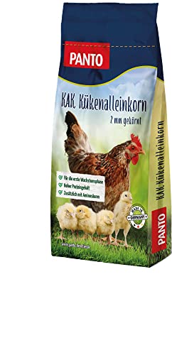 PANTO Hühnerfutter Kükenalleinkorn 10 kg – gekörntes Kükenfutter (2mm) als Alleinfuttermittel für Küken, proteinreiches Hühner-Futter von PANTO