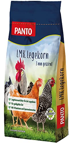PANTO Hühnerfutter Legemehlkorn LMK 25 kg – gekörntes Legehennenfutter für die Legephase, Futterpellets für Hühner – Alleinfuttermittel für goldgelbe Eier von PANTO