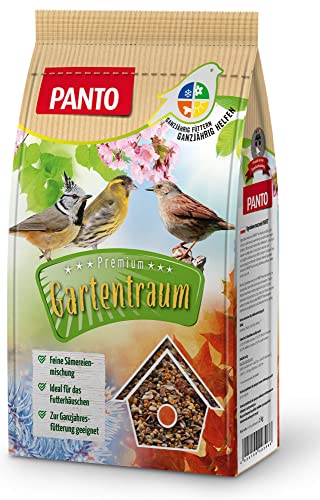 PANTO Gartentraum Sämereienmischung Wildvogelfutter 25 kg – Bunte Vogelfutter Mischung für Futterhäuschen & Futterspender, ganzjähriges Wildvogelfutter ideal für kleine Vogelarten von PANTO